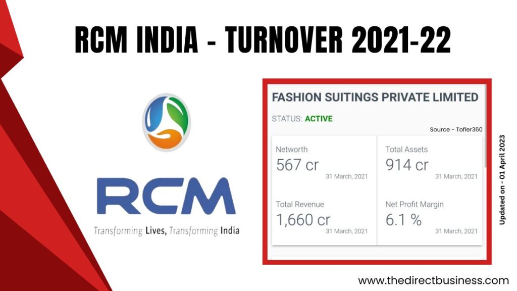 rcm india company turnover 2023