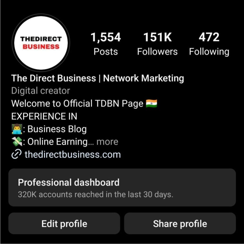 The Direct Business Instagram Page